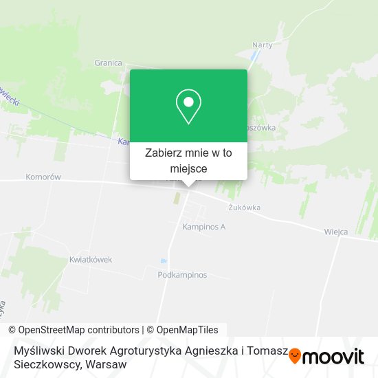 Mapa Myśliwski Dworek Agroturystyka Agnieszka i Tomasz Sieczkowscy