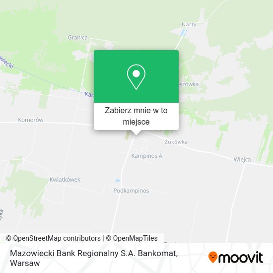 Mapa Mazowiecki Bank Regionalny S.A. Bankomat