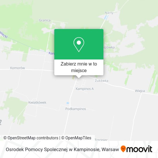 Mapa Osrodek Pomocy Spolecznej w Kampinosie