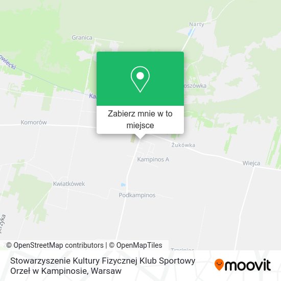 Mapa Stowarzyszenie Kultury Fizycznej Klub Sportowy Orzeł w Kampinosie