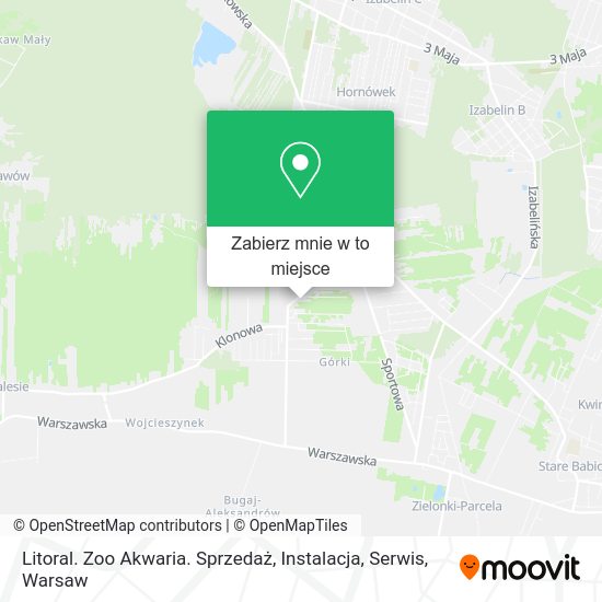 Mapa Litoral. Zoo Akwaria. Sprzedaż, Instalacja, Serwis