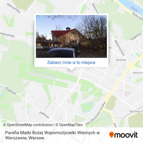 Mapa Parafia Matki Bożej Wspomożycielki Wiernych w Warszawie