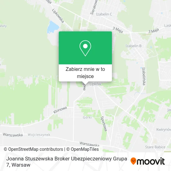 Mapa Joanna Stuszewska Broker Ubezpieczeniowy Grupa 7