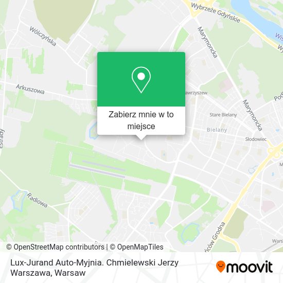 Mapa Lux-Jurand Auto-Myjnia. Chmielewski Jerzy Warszawa