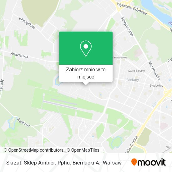 Mapa Skrzat. Sklep Ambier. Pphu. Biernacki A.