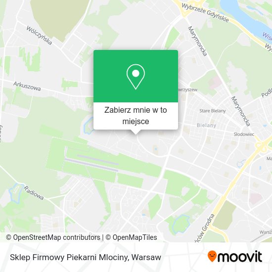 Mapa Sklep Firmowy Piekarni Mlociny