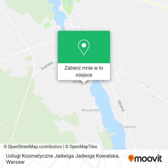 Mapa Usługi Kosmetyczne Jadwiga Jadwiga Kowalska