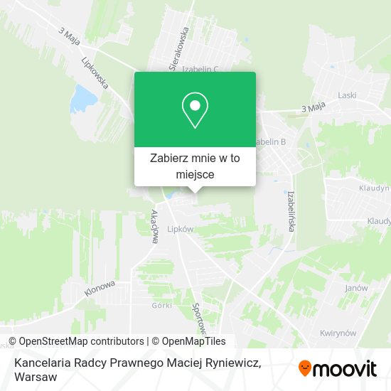 Mapa Kancelaria Radcy Prawnego Maciej Ryniewicz