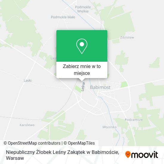 Mapa Niepubliczny Żłobek Leśny Zakątek w Babimoście