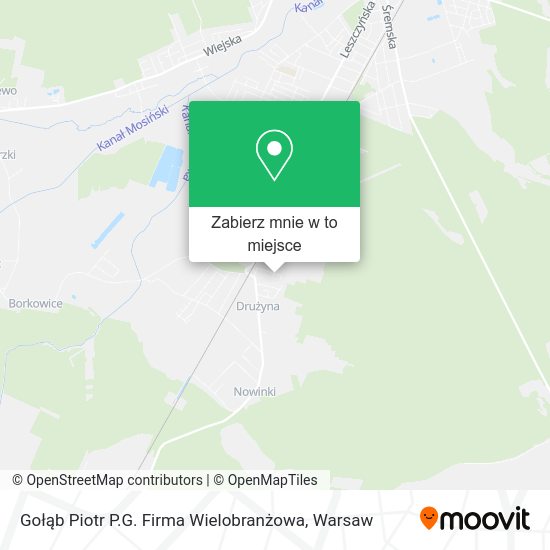 Mapa Gołąb Piotr P.G. Firma Wielobranżowa