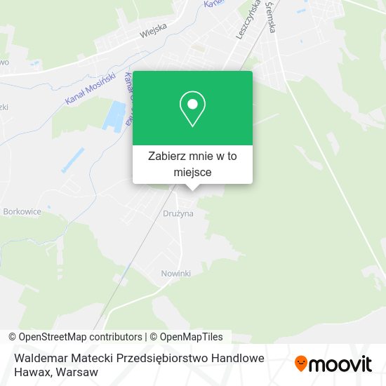 Mapa Waldemar Matecki Przedsiębiorstwo Handlowe Hawax