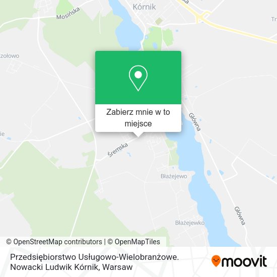 Mapa Przedsiębiorstwo Usługowo-Wielobranżowe. Nowacki Ludwik Kórnik