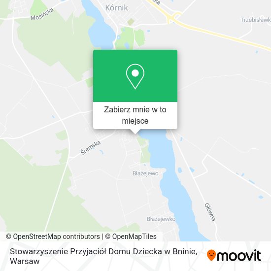 Mapa Stowarzyszenie Przyjaciół Domu Dziecka w Bninie