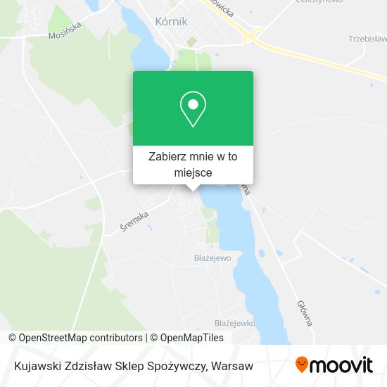 Mapa Kujawski Zdzisław Sklep Spożywczy