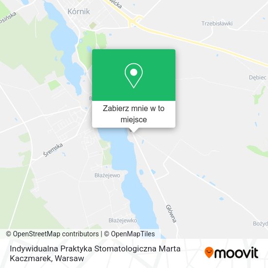 Mapa Indywidualna Praktyka Stomatologiczna Marta Kaczmarek