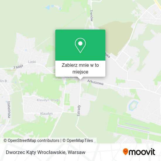 Mapa Dworzec Kąty Wrocławskie