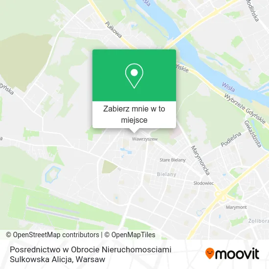 Mapa Posrednictwo w Obrocie Nieruchomosciami Sulkowska Alicja