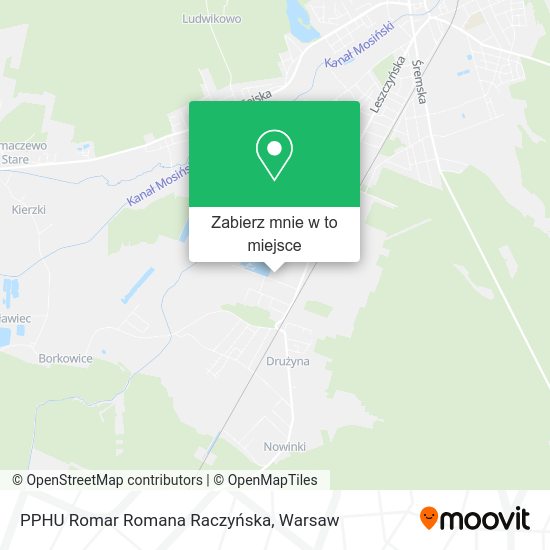 Mapa PPHU Romar Romana Raczyńska