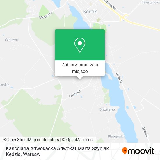 Mapa Kancelaria Adwokacka Adwokat Marta Szybiak Kędzia