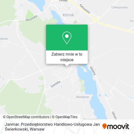 Mapa Janmar. Przedsiębiorstwo Handlowo-Usługowa Jan Świerkowski