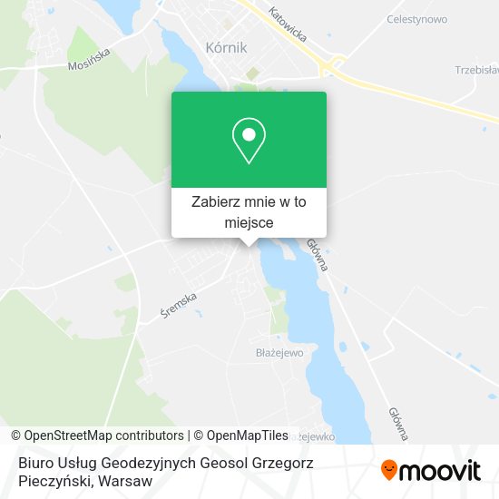 Mapa Biuro Usług Geodezyjnych Geosol Grzegorz Pieczyński