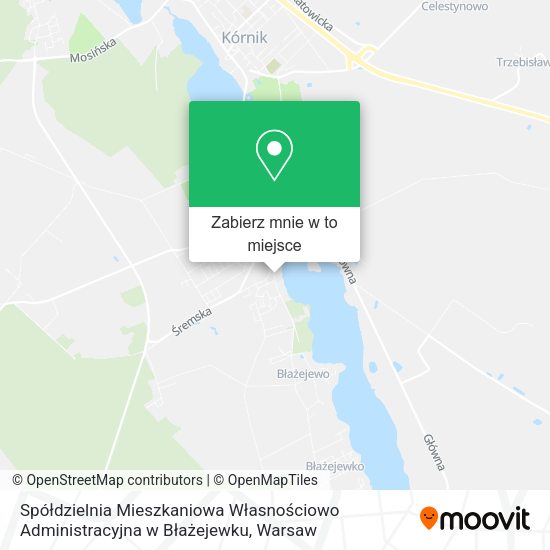 Mapa Spółdzielnia Mieszkaniowa Własnościowo Administracyjna w Błażejewku