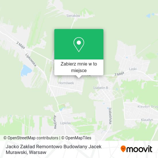 Mapa Jacko Zakład Remontowo Budowlany Jacek Murawski