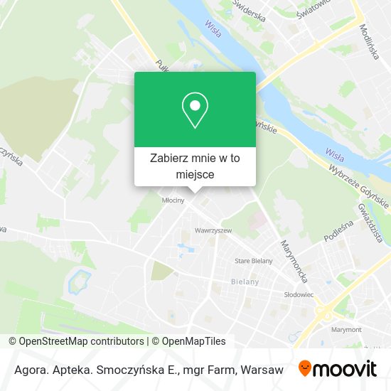 Mapa Agora. Apteka. Smoczyńska E., mgr Farm