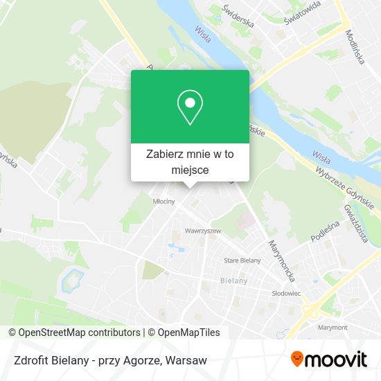 Mapa Zdrofit Bielany - przy Agorze