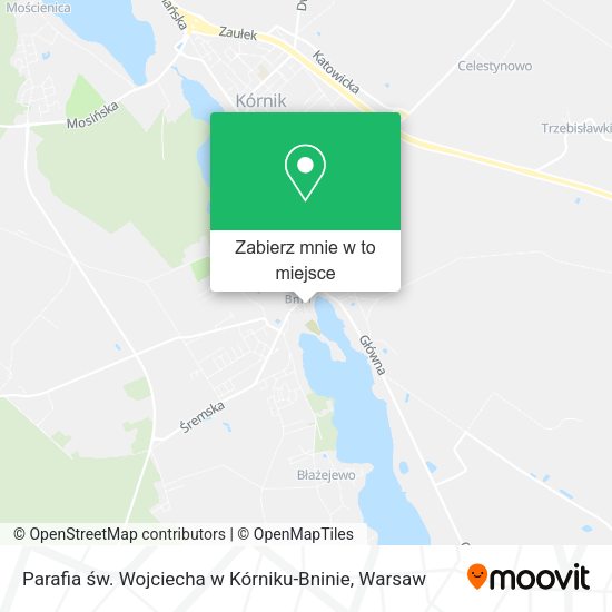 Mapa Parafia św. Wojciecha w Kórniku-Bninie