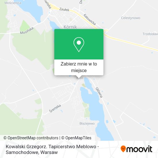 Mapa Kowalski Grzegorz. Tapicerstwo Meblowo - Samochodowe