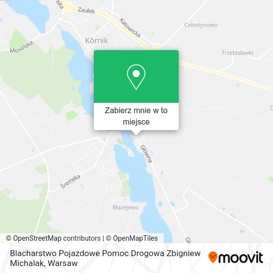 Mapa Blacharstwo Pojazdowe Pomoc Drogowa Zbigniew Michalak