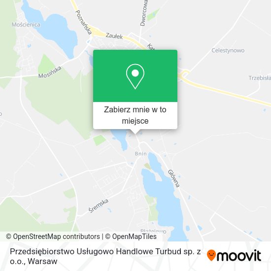 Mapa Przedsiębiorstwo Usługowo Handlowe Turbud sp. z o.o.