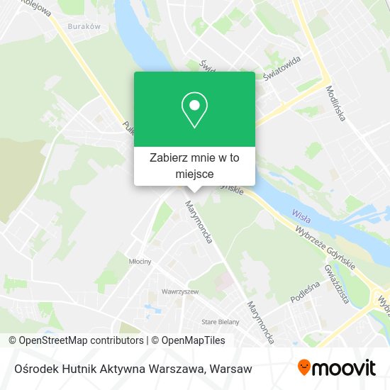 Mapa Ośrodek Hutnik Aktywna Warszawa