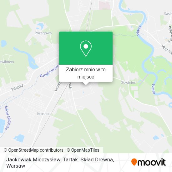 Mapa Jackowiak Mieczysław. Tartak. Skład Drewna