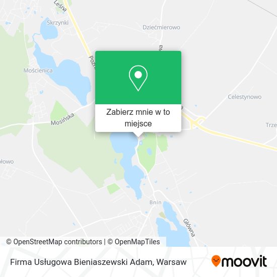 Mapa Firma Usługowa Bieniaszewski Adam