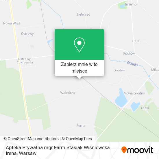 Mapa Apteka Prywatna mgr Farm Stasiak Wiśniewska Irena