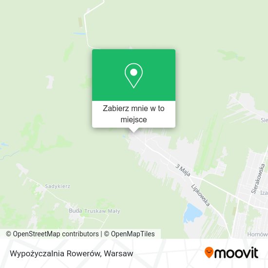 Mapa Wypożyczalnia Rowerów