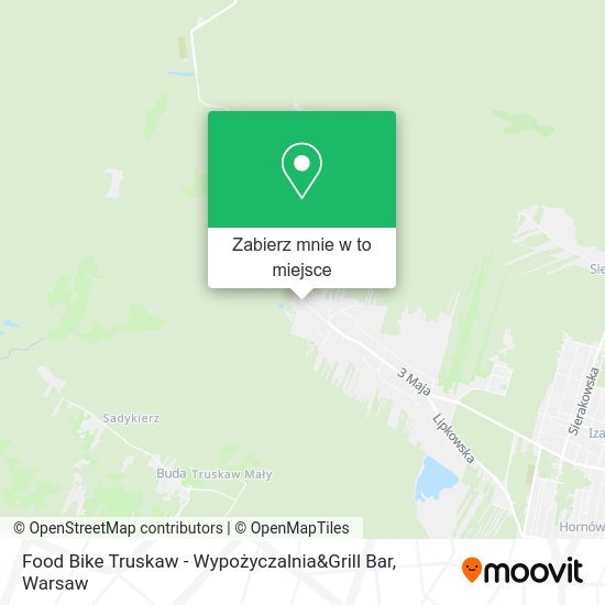 Mapa Food Bike Truskaw - Wypożyczalnia&Grill Bar