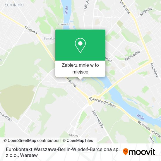 Mapa Eurokontakt Warszawa-Berlin-Wiedeń-Barcelona sp. z o.o.