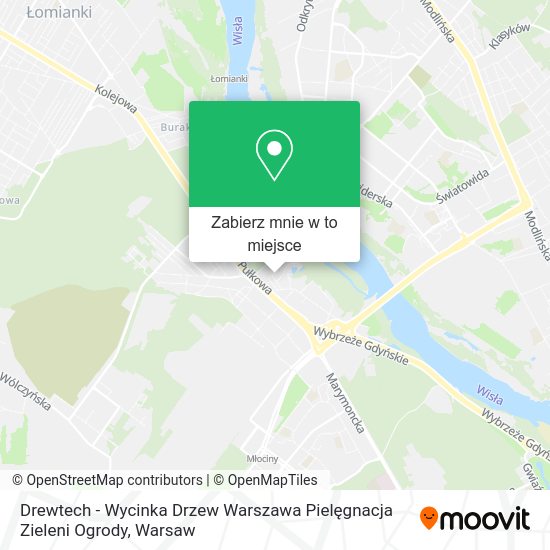 Mapa Drewtech - Wycinka Drzew Warszawa Pielęgnacja Zieleni Ogrody