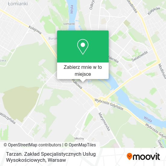 Mapa Tarzan. Zakład Specjalistycznych Usług Wysokościowych