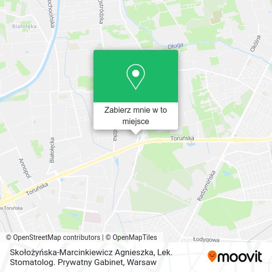 Mapa Skołożyńska-Marcinkiewicz Agnieszka, Lek. Stomatolog. Prywatny Gabinet