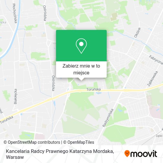 Mapa Kancelaria Radcy Prawnego Katarzyna Mordaka