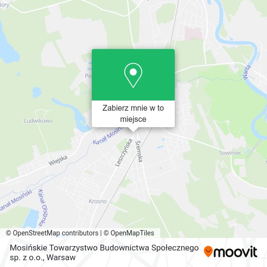 Mapa Mosińskie Towarzystwo Budownictwa Społecznego sp. z o.o.