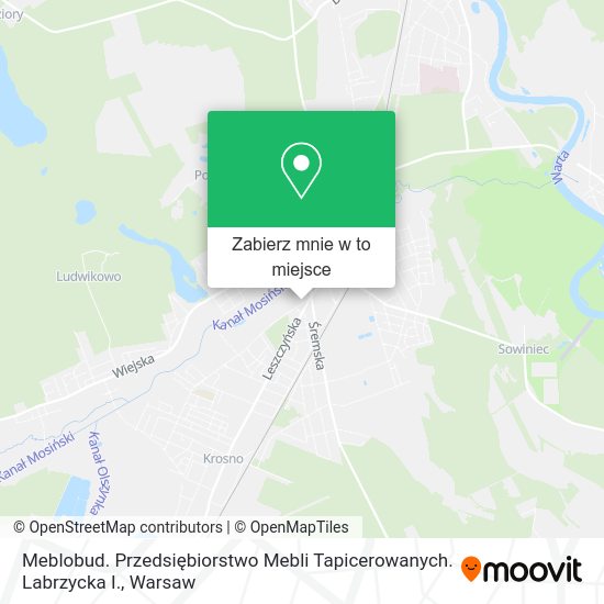 Mapa Meblobud. Przedsiębiorstwo Mebli Tapicerowanych. Labrzycka I.