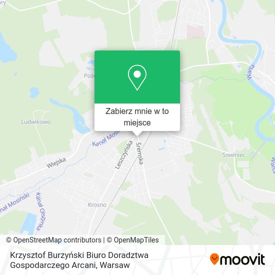 Mapa Krzysztof Burzyński Biuro Doradztwa Gospodarczego Arcani