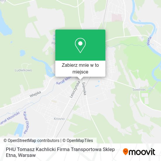 Mapa PHU Tomasz Kachlicki Firma Transportowa Sklep Etna