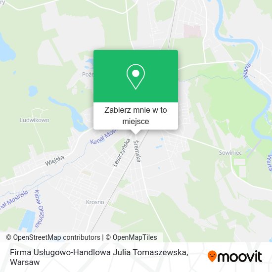 Mapa Firma Usługowo-Handlowa Julia Tomaszewska