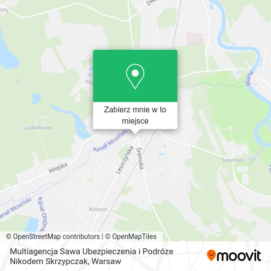 Mapa Multiagencja Sawa Ubezpieczenia i Podróze Nikodem Skrzypczak